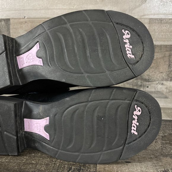 Ariat Fatbaby II Black Deertan & Purple Leather Western Boots 10004729 - Picture 12 of 12